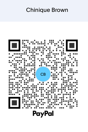PayPal QR code for Chinique Brown